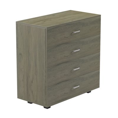 CHEST OF DRAWERS THORG HM8996.05 4-DRAWER MELAMINE IN DARK OLIVE 80x40x83Hcm.