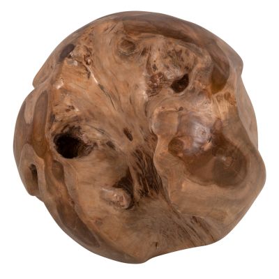 FLOOR DECORATION CLEM HM9653 SPHERE MADE OF SOLID TEAK WOOD-MEDIUM SIZE Φ40cm.