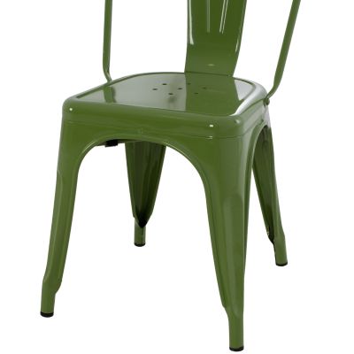 ТРАПЕЗЕН СТОЛ MELITA HM8641.13 МЕТАЛ В СВЕТЛО МАСЛИНЕНО ЗЕЛЕН ЦВЯТ 43x50x82Hсм.