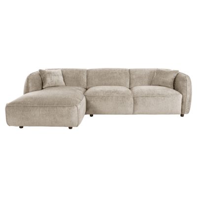 CORNER SOFA (LEFT) TREAT HM3277.01L BEIGE FABRIC 270x163x74Hcm.