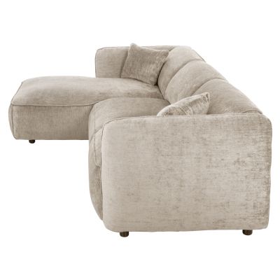 CORNER SOFA (LEFT) TREAT HM3277.01L BEIGE FABRIC 270x163x74Hcm.