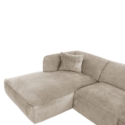 CORNER SOFA (LEFT) TREAT HM3277.01L BEIGE FABRIC 270x163x74Hcm.