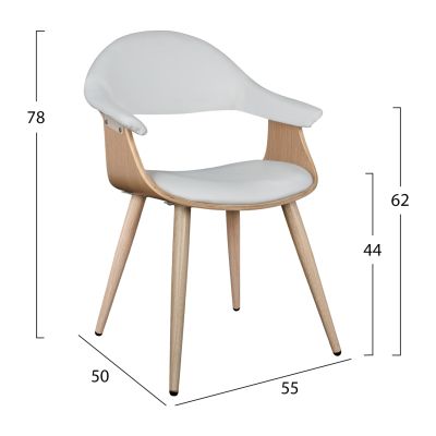 Conference armchair Superior Pro HM1111.02 sonama/white color