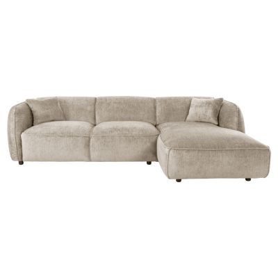 CORNER SOFA (RIGHT) TREAT HM3277.01R BEIGE FABRIC 270x163x74Hcm.