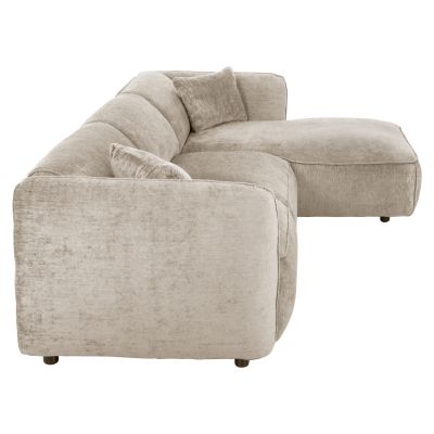 CORNER SOFA (RIGHT) TREAT HM3277.01R BEIGE FABRIC 270x163x74Hcm.