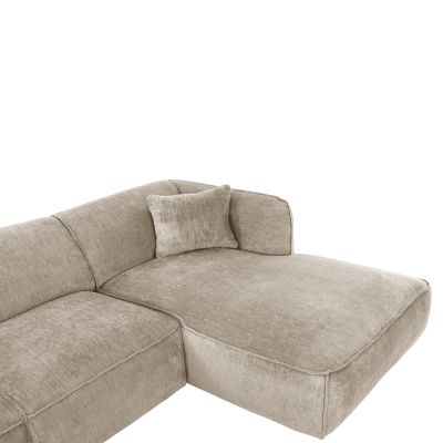 CORNER SOFA (RIGHT) TREAT HM3277.01R BEIGE FABRIC 270x163x74Hcm.