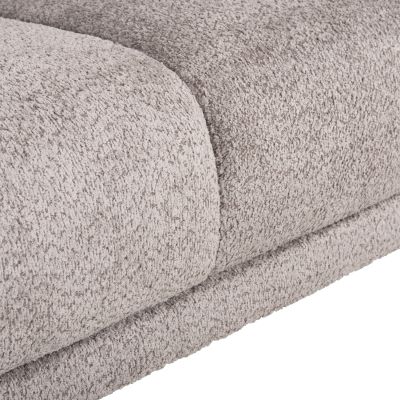 CORNER SOFA SYMMET HM3269.01 LIGHT GRAY FABRIC-GLOSSY ANTHRACITE LEGS 314x314x90-102Hcm.