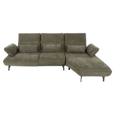 CORNER (RIGHT) SOFA-BED CONVERT HM3268.04R CYPRESS GREEN FABRIC 283x188x100Hcm.