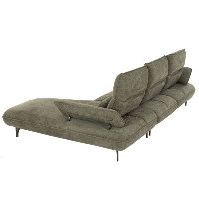 CORNER (RIGHT) SOFA-BED CONVERT HM3268.04R CYPRESS GREEN FABRIC 283x188x100Hcm.