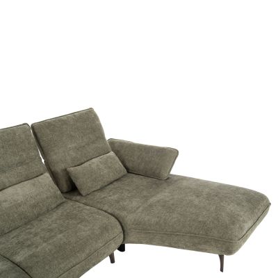 CORNER (RIGHT) SOFA-BED CONVERT HM3268.04R CYPRESS GREEN FABRIC 283x188x100Hcm.