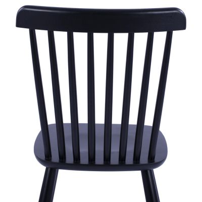 DINING CHAIR LUCIEN HM8645.02 BEECH WOOD IN BLACK MATTE COLOR 48x54x86H cm