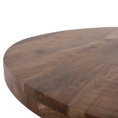 ROUND DINING TABLE MONTANA SUPERIOR HM9903 SOLID ACACIA WOOD TOP 4cm. Φ120Χ77Hcm.