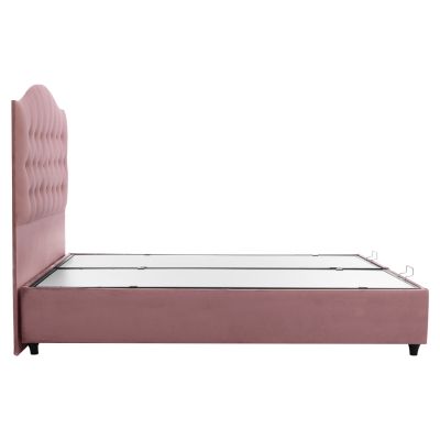 HM624.12 bed MALENA, storage space, dusty pink velvet, 160x200