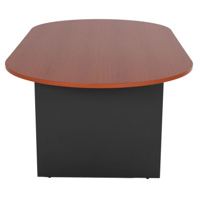 CONFERENCE OVAL DESK SIENNA HM2134.03 MELAMINE IN ANTHRACITE-TOP IN CHERRY 240x120x75Hcm.