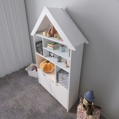 KIDS' BOOKCASE DREY HM18229.01 MELAMINE WHITE 103x33x169Hcm.