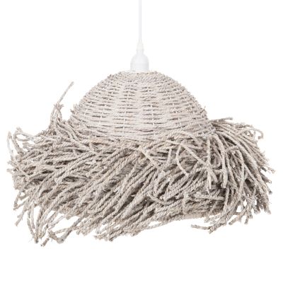 CEILING PENDANT LAMP HM4349 SEAGRASS IN WHITEWASH COLOR Φ50x25-135Hcm.