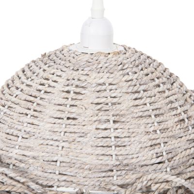 CEILING PENDANT LAMP HM4349 SEAGRASS IN WHITEWASH COLOR Φ50x25-135Hcm.