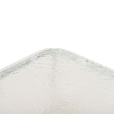 ВЪНШНА ПОМОЩНА МАСА КВАДРАТНА DIDO HM5975.02 МЕТАЛ В БЯЛО-СТЪКЛО 40x40x40Hcm.