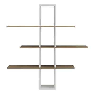 WALL SHELVES DOMINIC HM8976.11 MELAMINE IN NATURAL-WHITE 96x19,5x101Hcm.