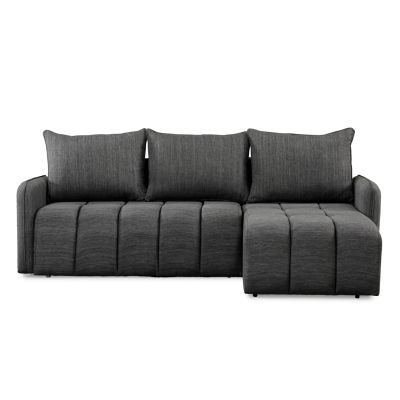 CORNER SOFA-BED PROTON HM3272.03 ANTHRACITE FABRIC 225x94x70Hcm.