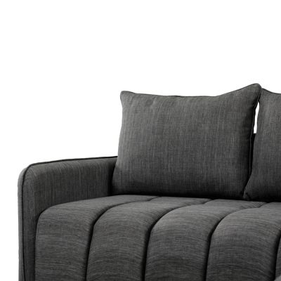 CORNER SOFA-BED PROTON HM3272.03 ANTHRACITE FABRIC 225x94x70Hcm.