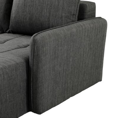 CORNER SOFA-BED PROTON HM3272.03 ANTHRACITE FABRIC 225x94x70Hcm.