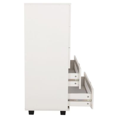 CHEST OF DRAWERS THORGAN HM9881.03 MELAMINE IN WHITE-5 DRAWERS 80Χ40Χ100Hcm.