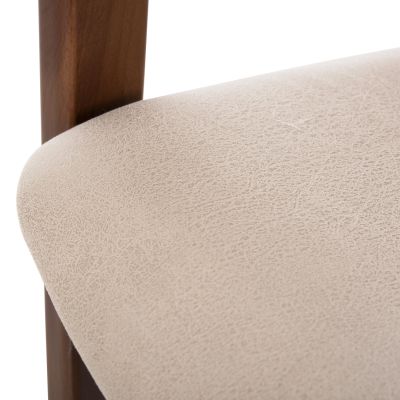 ARMCHAIR DANISH PLUS HM18145.02 WALNUT WOOD-FABRIC IN ECRU 57x59x79Hcm.