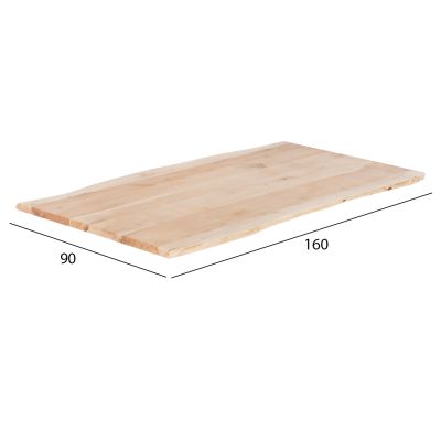 TABLETOP-SOLID ACACIA WOOD HM8505.21 NATURAL WOOD COLOR 160x90x4(thickness) cm.