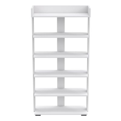 SHOE RACK RIBBER HM18191.01 MELAMINE IN WHITE COLOR 73x30x142Hcm.