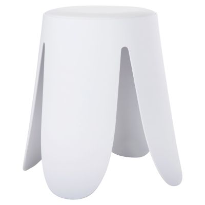 STOOL DENTY HM9619.01 POLYPROPYLENE IN WHITE-PU SEAT IN WHITE Φ30x45Hcm.