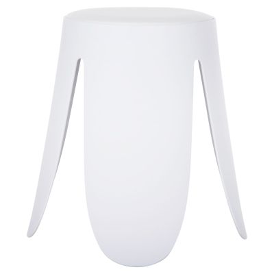 STOOL DENTY HM9619.01 POLYPROPYLENE IN WHITE-PU SEAT IN WHITE Φ30x45Hcm.