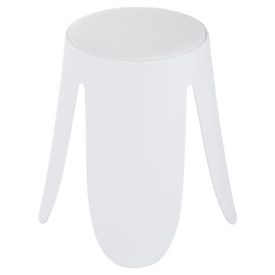 STOOL DENTY HM9619.01 POLYPROPYLENE IN WHITE-PU SEAT IN WHITE Φ30x45Hcm.