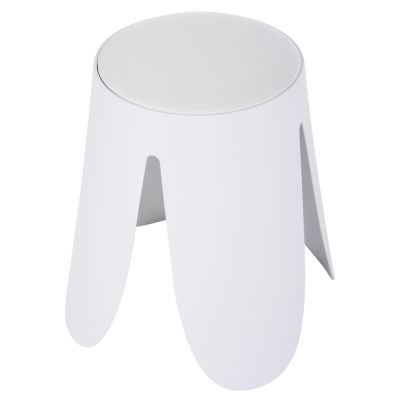 STOOL DENTY HM9619.01 POLYPROPYLENE IN WHITE-PU SEAT IN WHITE Φ30x45Hcm.