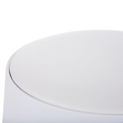 STOOL DENTY HM9619.01 POLYPROPYLENE IN WHITE-PU SEAT IN WHITE Φ30x45Hcm.