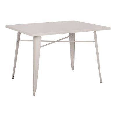 Metal Table in white matte color HM0609.21 120x80x76cm