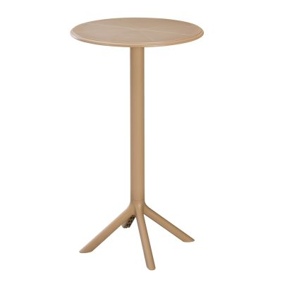 BAR TABLE ROUND TERRIN HM6126.14 POLYPROPYLENE CAPPUCCINO Φ61x107Hcm.