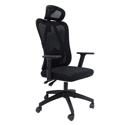 OFFICE CHAIR MEXER ΗΜ1195.01 BLACK MESH-BLACK METAL BASE-NYLON FRAME 60x49x130Hcm.