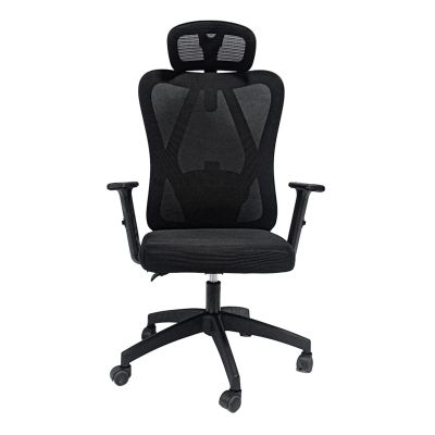 OFFICE CHAIR MEXER ΗΜ1195.01 BLACK MESH-BLACK METAL BASE-NYLON FRAME 60x49x130Hcm.