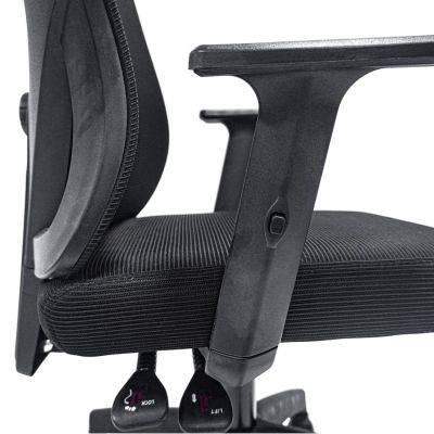 OFFICE CHAIR MEXER ΗΜ1195.01 BLACK MESH-BLACK METAL BASE-NYLON FRAME 60x49x130Hcm.