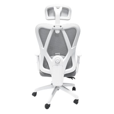 OFFICE CHAIR MEXER HM1195.02 GREY MESH-WHITE METAL BASE & NYLON FRAME 68x70x136Hcm.