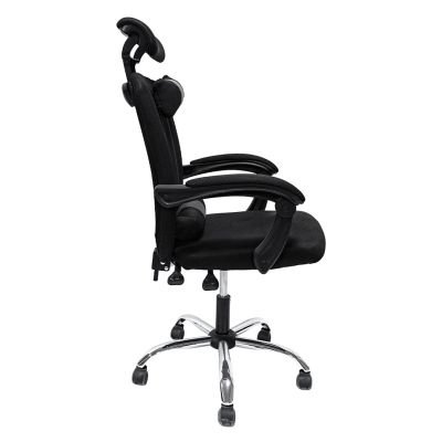 OFFICE CHAIR CRONER HM1196.01 BLACK MESH-BLACK METAL BASE-NYLON FRAME 58x99x120Hcm.