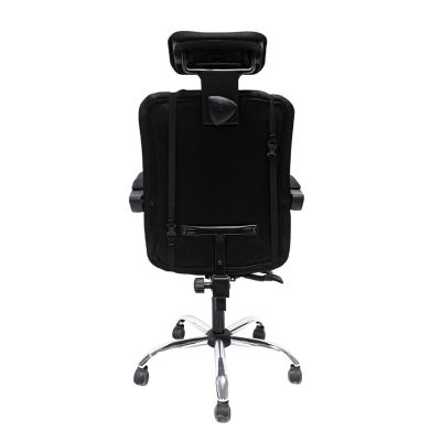 OFFICE CHAIR CRONER HM1196.01 BLACK MESH-BLACK METAL BASE-NYLON FRAME 58x99x120Hcm.