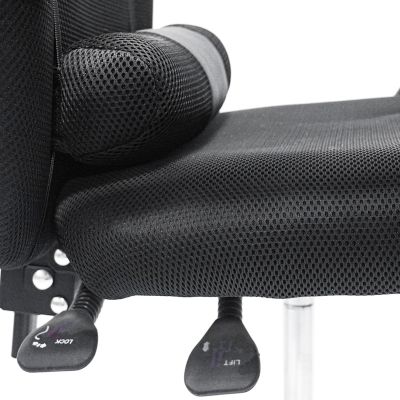 OFFICE CHAIR CRONER HM1196.01 BLACK MESH-BLACK METAL BASE-NYLON FRAME 58x99x120Hcm.