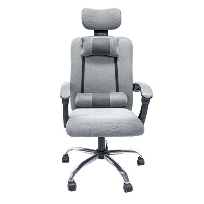 OFFICE CHAIR CRONER HM1196.02 GREY MESH-CHROME METAL BASE-BLACK NYLON FRAME 58x54x120Hcm.