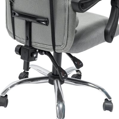 OFFICE CHAIR CRONER HM1196.02 GREY MESH-CHROME METAL BASE-BLACK NYLON FRAME 58x54x120Hcm.