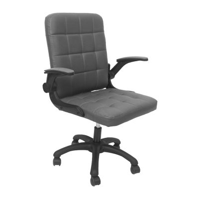 OFFICE CHAIR PORTIMA HM1197.03 GREY PVC-BLACK NYLON FRAME & BASE 69x53x98Hcm.