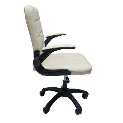 OFFICE CHAIR PORTIMA HM1197.04 BEIGE PVC-BLACK NYLON FRAME & BASE 69x53x98Hcm.