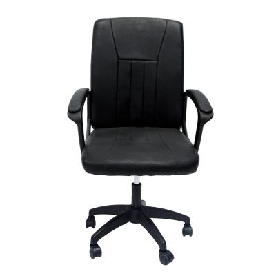 OFFICE CHAIR NIM HM1200.01 BLACK PVC-BLACK NYLON FRAME AND BASE 51x61x125Hcm.