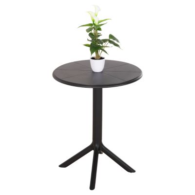 ROUND POLYPROPYLENE TABLE TERRIN HM6124.12 BLACK Φ60x75Hcm.